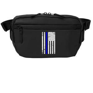 Police Blue Line American Flag Crossbody Pack