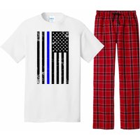 Police Blue Line American Flag Pajama Set