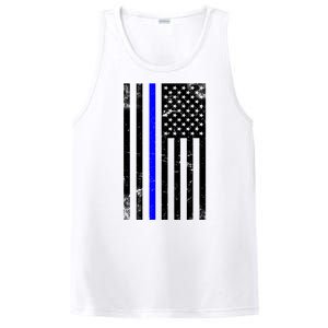 Police Blue Line American Flag PosiCharge Competitor Tank