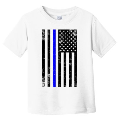Police Blue Line American Flag Toddler T-Shirt