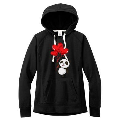 Panda Bear Love Valentines Day Gift Women's Fleece Hoodie