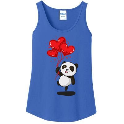 Panda Bear Love Valentines Day Gift Ladies Essential Tank