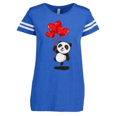 Panda Bear Love Valentines Day Gift Enza Ladies Jersey Football T-Shirt