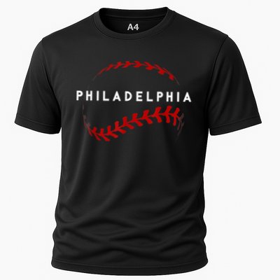 Philly Baseball Lovers Vintage Baseball Fans Cooling Performance Crew T-Shirt