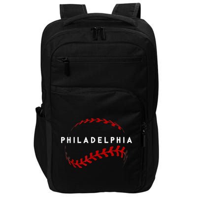 Philly Baseball Lovers Vintage Baseball Fans Impact Tech Backpack