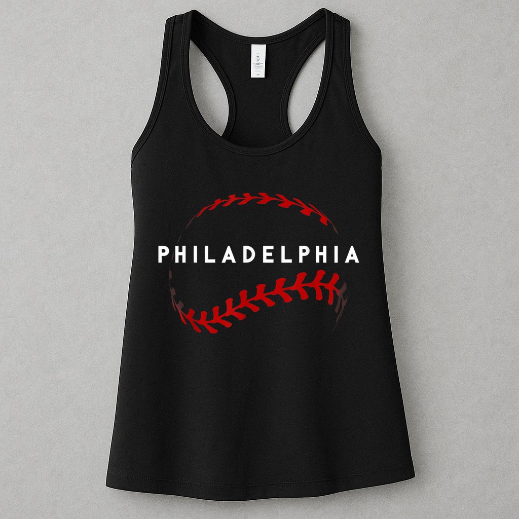 Philly Baseball Lovers Vintage Baseball Fans Womens Tank Top