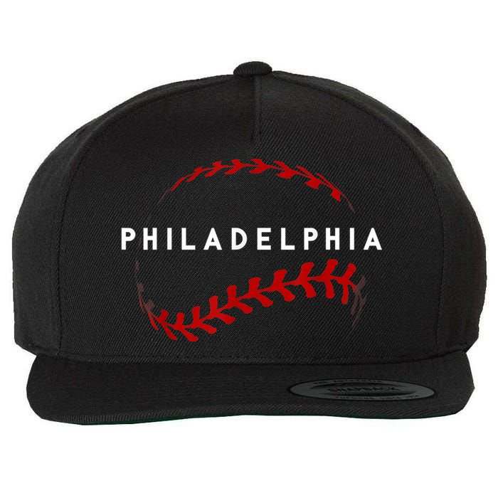 Philly Baseball Lovers Vintage Baseball Fans Wool Snapback Cap