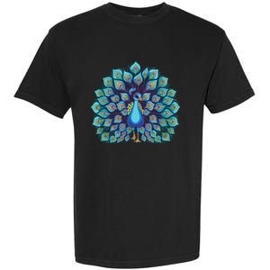 Peacock Bird Lover Illustration Garment-Dyed Heavyweight T-Shirt