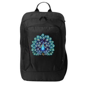 Peacock Bird Lover Illustration City Backpack