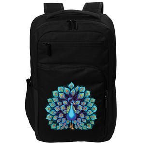 Peacock Bird Lover Illustration Impact Tech Backpack