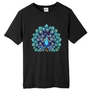 Peacock Bird Lover Illustration Tall Fusion ChromaSoft Performance T-Shirt