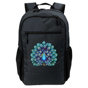 Peacock Bird Lover Illustration Daily Commute Backpack