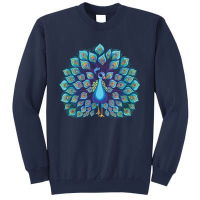 Peacock Bird Lover Illustration Sweatshirt