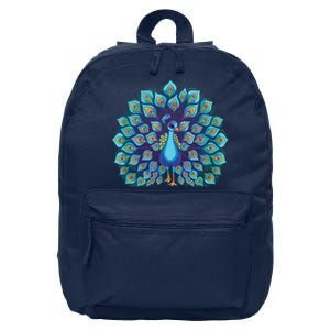 Peacock Bird Lover Illustration 16 in Basic Backpack