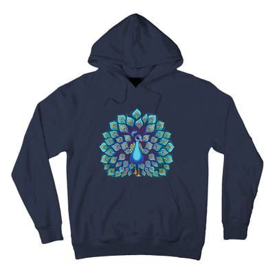 Peacock Bird Lover Illustration Tall Hoodie