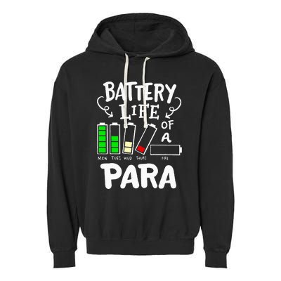 Para Battery Life Of A Para Garment-Dyed Fleece Hoodie