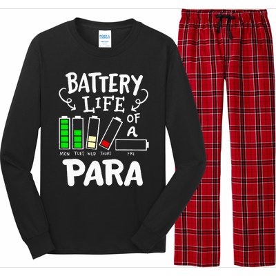 Para Battery Life Of A Para Long Sleeve Pajama Set