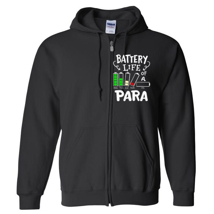 Para Battery Life Of A Para Full Zip Hoodie