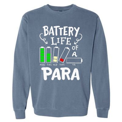 Para Battery Life Of A Para Garment-Dyed Sweatshirt