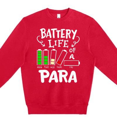 Para Battery Life Of A Para Premium Crewneck Sweatshirt