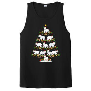 Polar Bear Lover Lights Xmas Santa Polar Bear Christmas Tree Funny Gift PosiCharge Competitor Tank