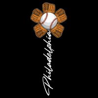 Philadelphia Baseball Mitt Flower Baseball Fan Backpack