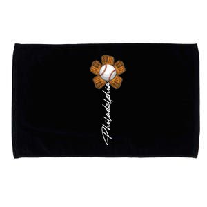 Philadelphia Baseball Mitt Flower Baseball Fan Microfiber Hand Towel