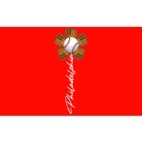 Philadelphia Baseball Mitt Flower Baseball Fan Bumper Sticker