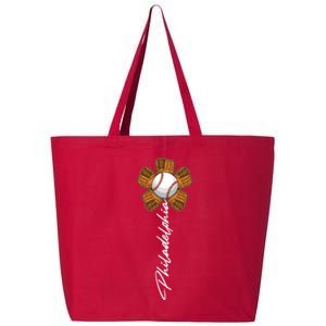 Philadelphia Baseball Mitt Flower Baseball Fan 25L Jumbo Tote