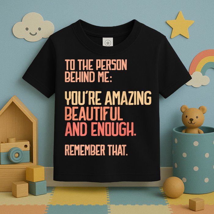 Person Behind Me You're Amazing Beautiful Enough You Matter Toddler T-Shirt