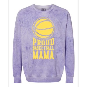 Proud Basketball Mama Mom Mother Gift Colorblast Crewneck Sweatshirt