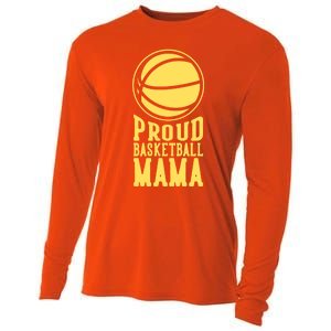 Proud Basketball Mama Mom Mother Gift Cooling Performance Long Sleeve Crew