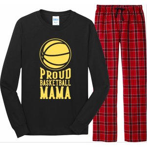 Proud Basketball Mama Mom Mother Gift Long Sleeve Pajama Set