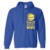 Proud Basketball Mama Mom Mother Gift Full Zip Hoodie