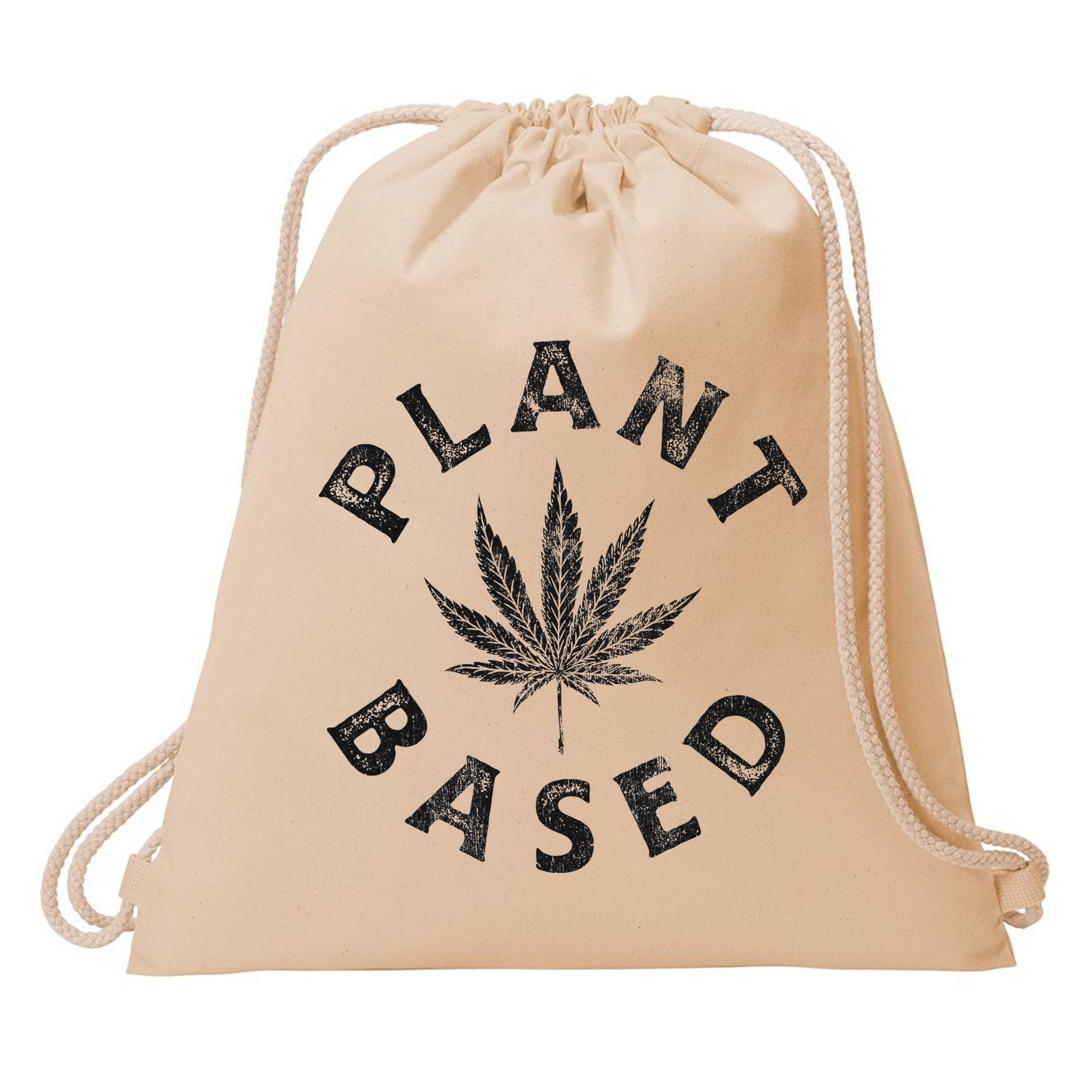 Plant Based Marijuana Leaf Weed Cannabis Pot Smoker Drawstring Bag