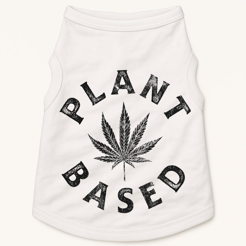 Plant Based Marijuana Leaf Weed Cannabis Pot Smoker Doggie Tank