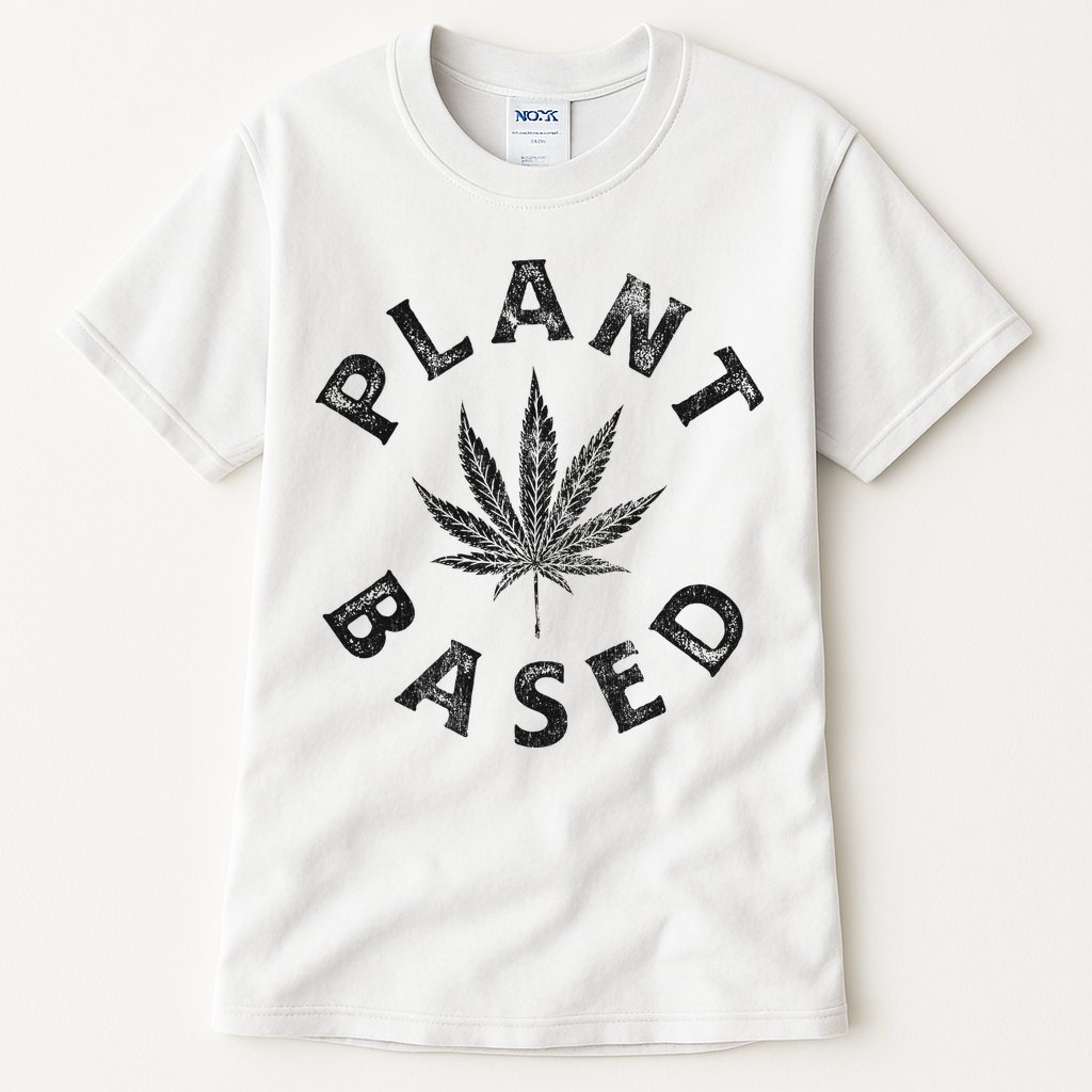 Plant Based Marijuana Leaf Weed Cannabis Pot Smoker Tall T-Shirt