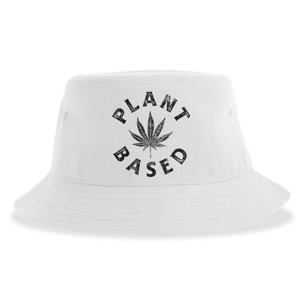 Plant Based Marijuana Leaf Weed Cannabis Pot Smoker Sustainable Bucket Hat
