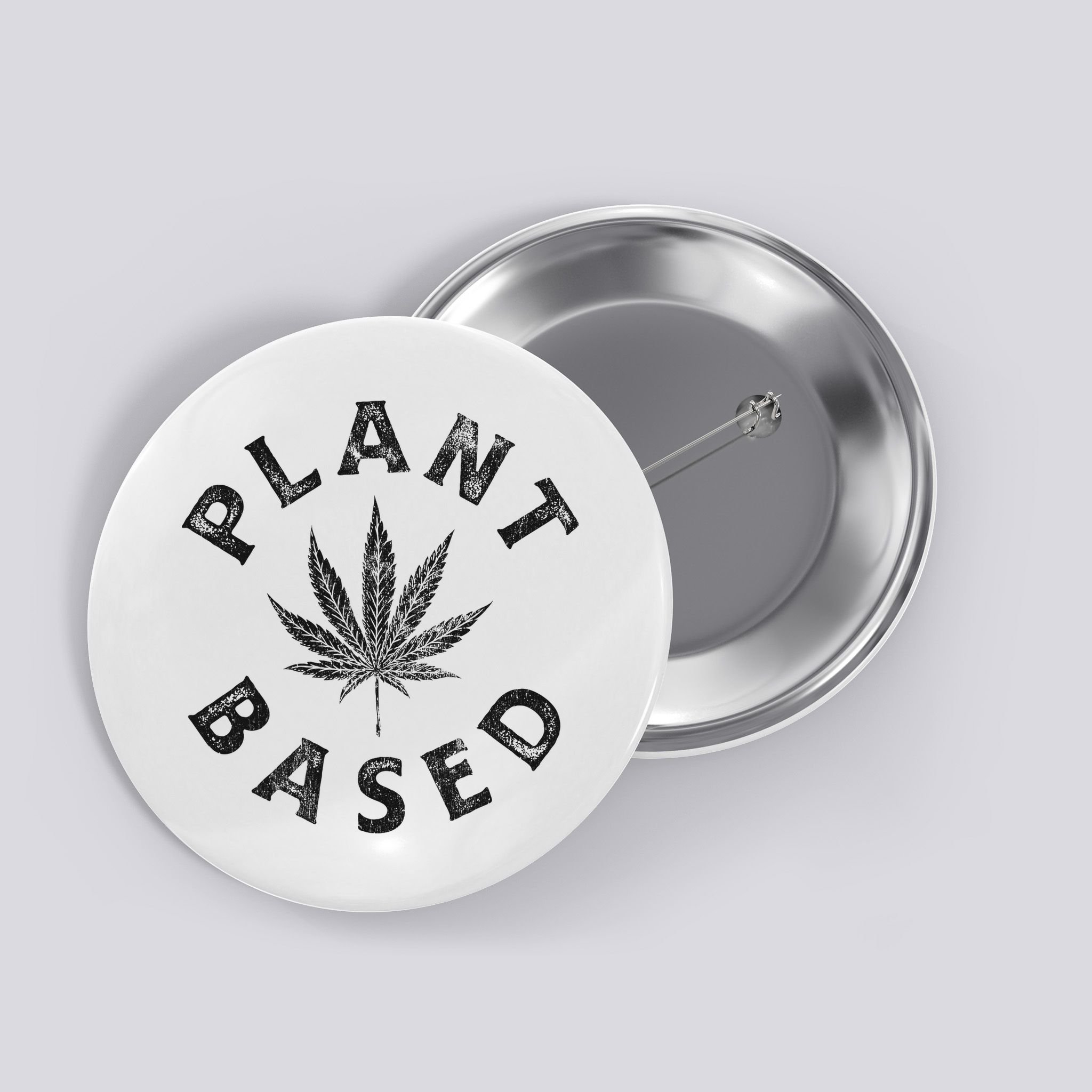 Plant Based Marijuana Leaf Weed Cannabis Pot Smoker Button