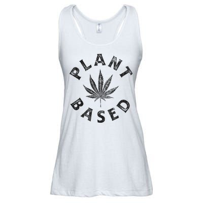 Plant Based Marijuana Leaf Weed Cannabis Pot Smoker Ladies Essential Flowy Tank