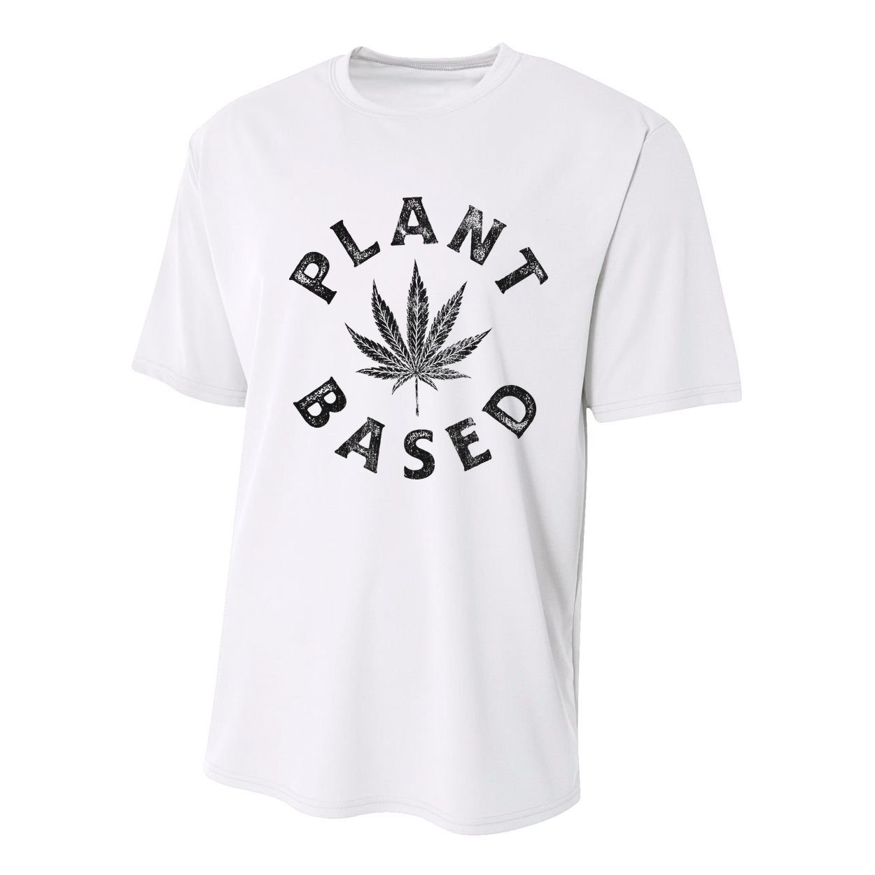Plant Based Marijuana Leaf Weed Cannabis Pot Smoker Youth Performance Sprint T-Shirt