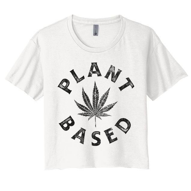 Plant Based Marijuana Leaf Weed Cannabis Pot Smoker Crop Top