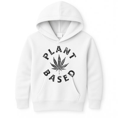 Plant Based Marijuana Leaf Weed Cannabis Pot Smoker Kids Hoodie