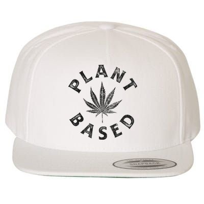 Plant Based Marijuana Leaf Weed Cannabis Pot Smoker Wool Snapback Cap