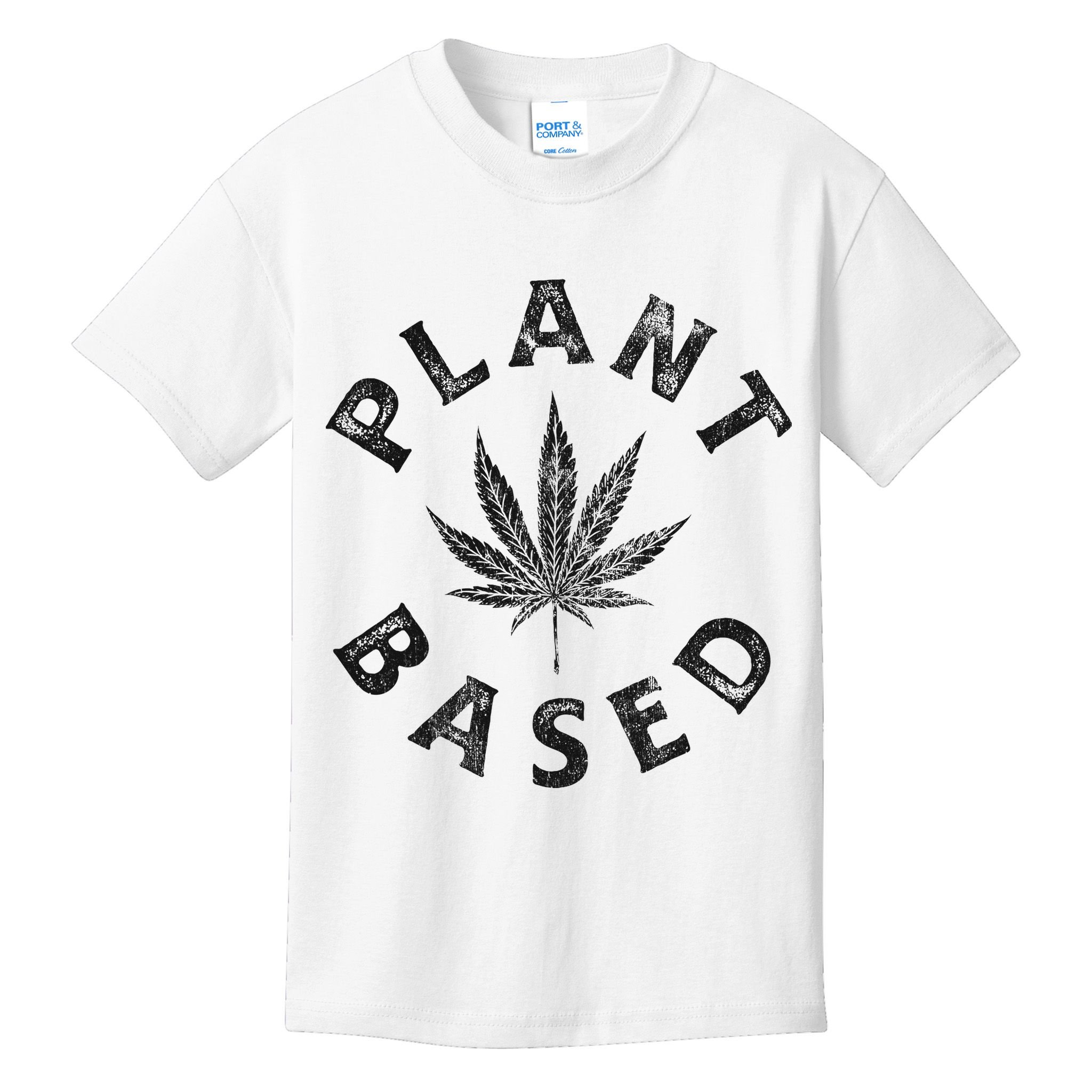 Plant Based Marijuana Leaf Weed Cannabis Pot Smoker Kids T-Shirt