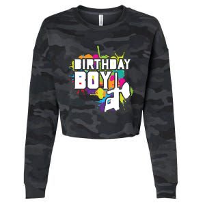 Paintball Birthday Matching Family Set Outfit Premium Cropped Pullover Crew