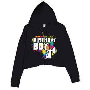 Paintball Birthday Matching Family Set Outfit Premium Crop Fleece Hoodie