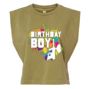 Paintball Birthday Matching Family Set Outfit Premium Garment-Dyed Women's Muscle Tee