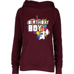 Paintball Birthday Matching Family Set Outfit Premium Womens Funnel Neck Pullover Hood