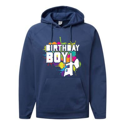 Paintball Birthday Matching Family Set Outfit Premium Performance Fleece Hoodie